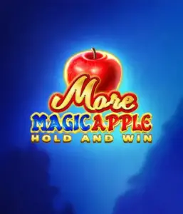 Enter the magical realm of the More Magic Apple slot game by 3 Oaks Gaming, showcasing a glistening red apple against a rich blue background. This image portrays the magical theme of the game. Ideal for those enchanted by fairy-tale slots, the vibrant colors and appealing artwork draw players into the game's magical world. 