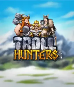 Step into the world of "Troll Hunters," where valiant Viking warriors stand ready to battle their foes. The logo shows a pair of Vikings, male and female, dressed for battle, set against a cold landscape. They emanate strength and courage, symbolizing the core of the game's adventurous theme.